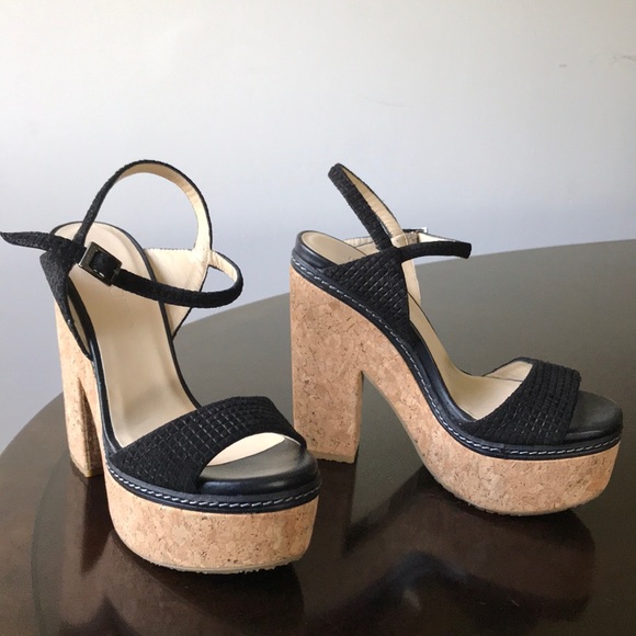 Jimmy Choo Shoes - Jimmy Choo 8M Open Toe Strappy Platform Sandals